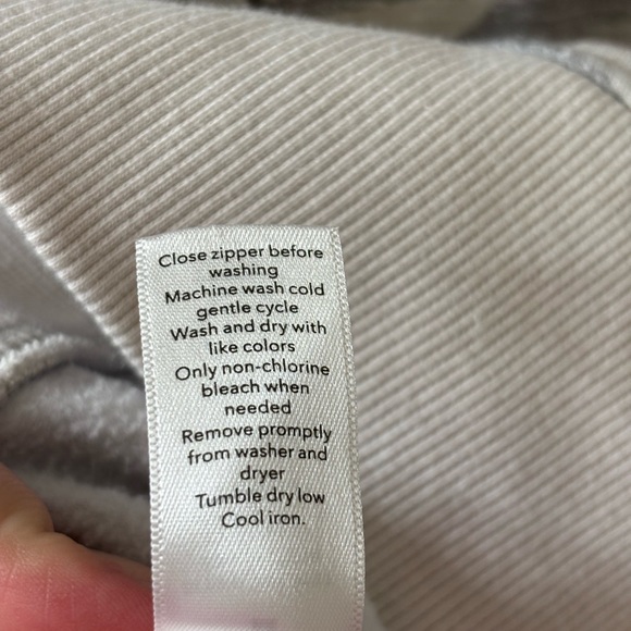 Athleta Triumph Grey Camo Full Zip Fleece Lined Hoodie Jacket Women’s M Cozy - Picture 14 of 14